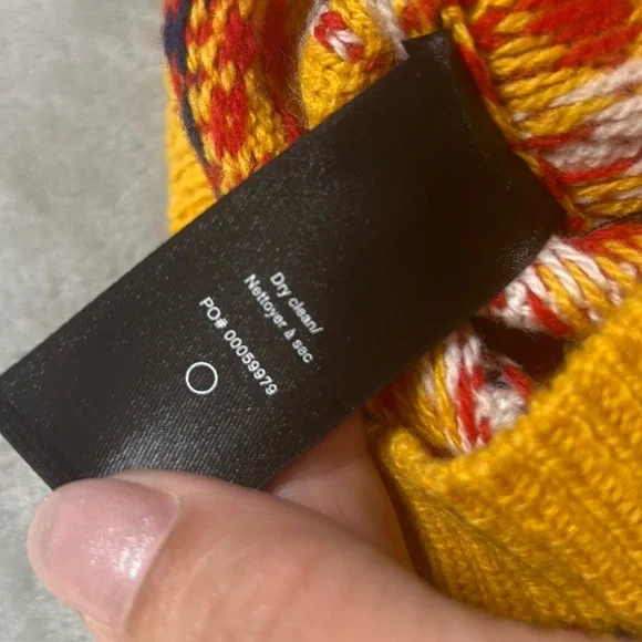 Rag & bone willow fair isle yellow wool sweater cami vest - Picture 5 of 9